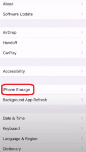 iphone storage space