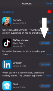 tiktok app update
